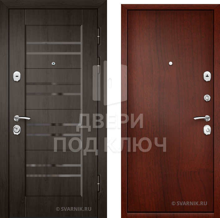 Утепленная входная дверь в дом ДПК-9714